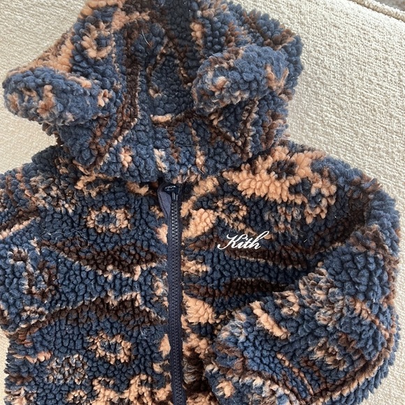 Kith Jackets & Coats Baby Zip Kith Sherpa Onesie Coverall Coat